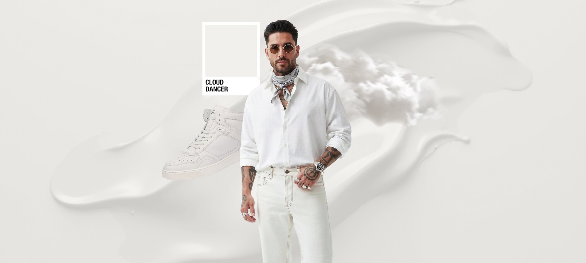 Atmospheric color palette Trend Color: Cloud Dancer