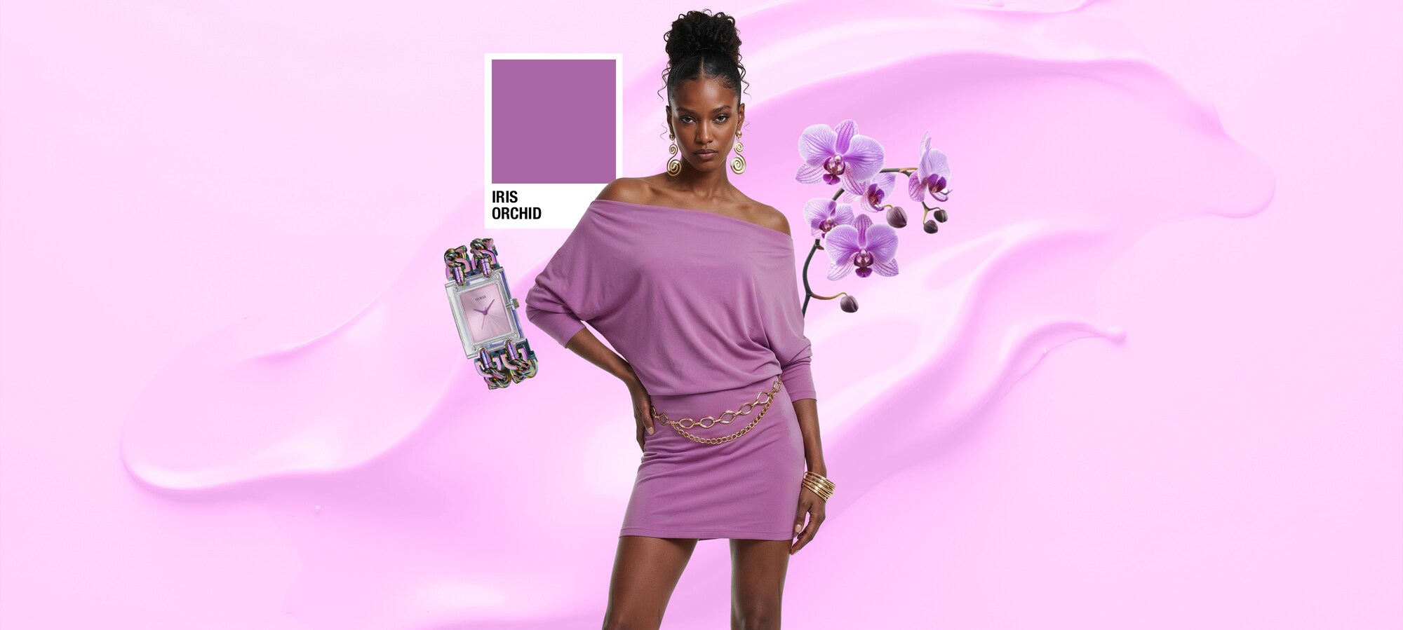 Tropic Tonalities color palette Trend Color: Iris Orchid