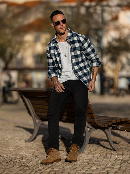 Daniel Fuchs - Casually Checkered Look by DAN FOX APPAREL