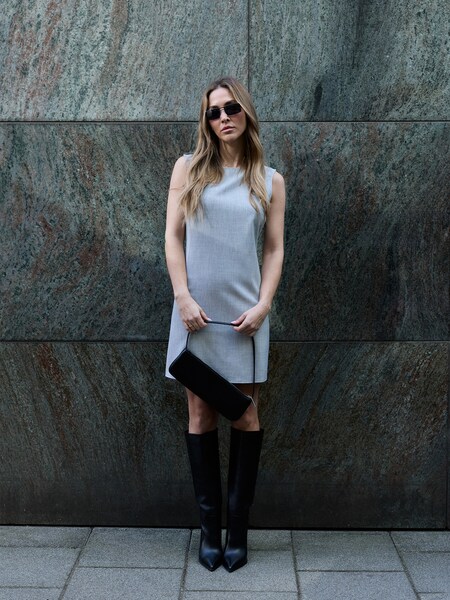 Ann-Kathrin Götze - Grey Mini Dress Look