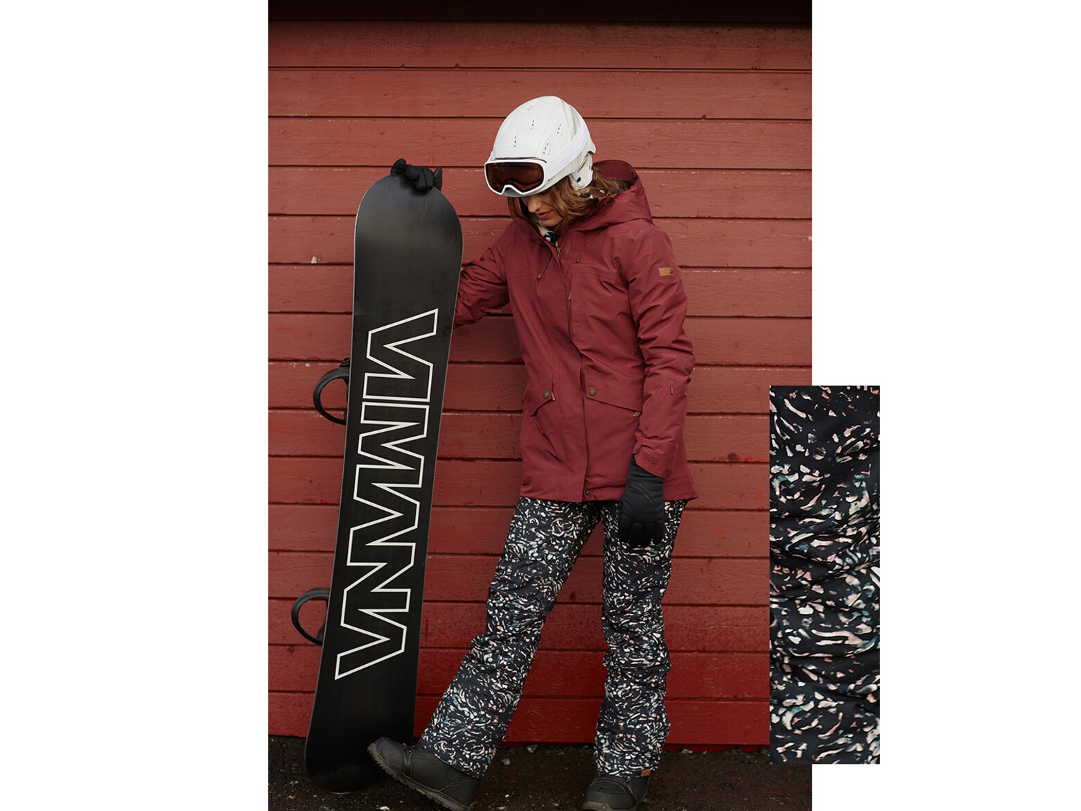 Outfit dalle molteplici fantasie Abbigliamento da snowboard alla moda