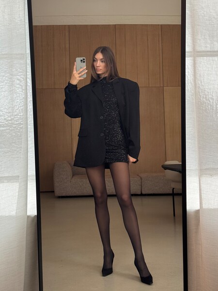 Lorena Rae - Blazer Over Mini Dress Look