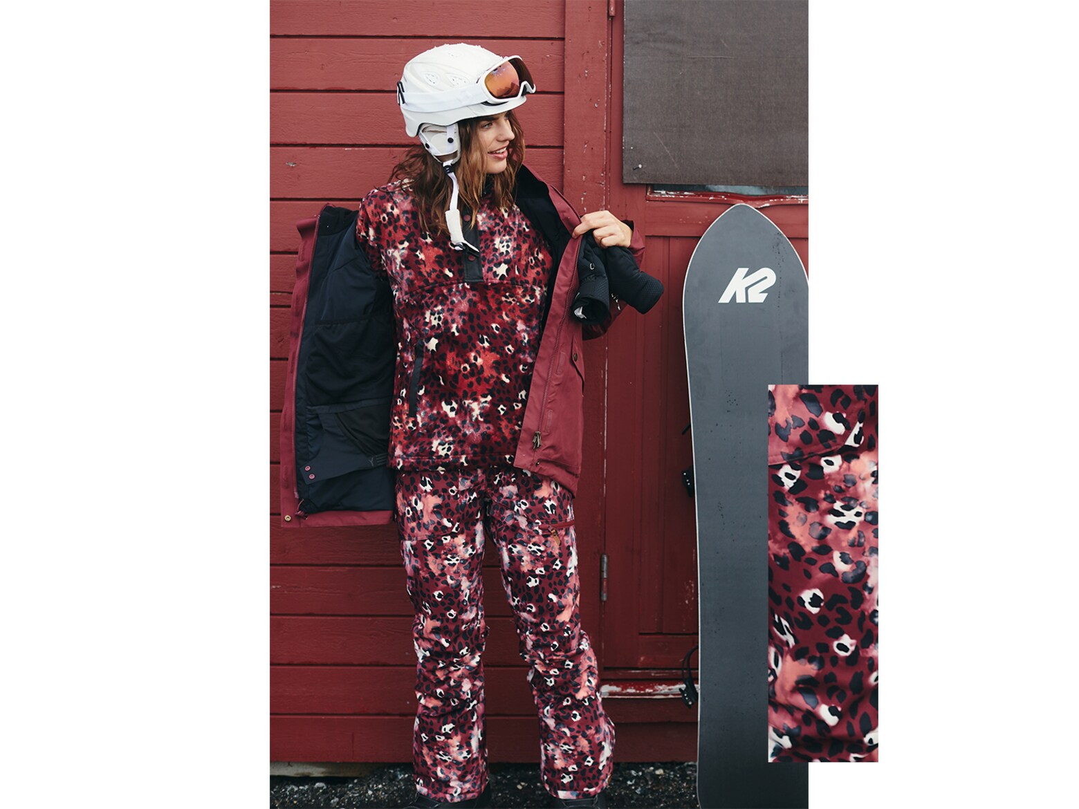 Outfit dalle molteplici fantasie Abbigliamento da snowboard alla moda