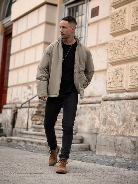 Daniel Fuchs - Simple Beige Bomber Look by DAN FOX APPARREL