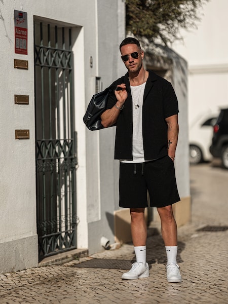 Daniel Fuchs - Airy Black Combo Look by DAN FOX APPAREL