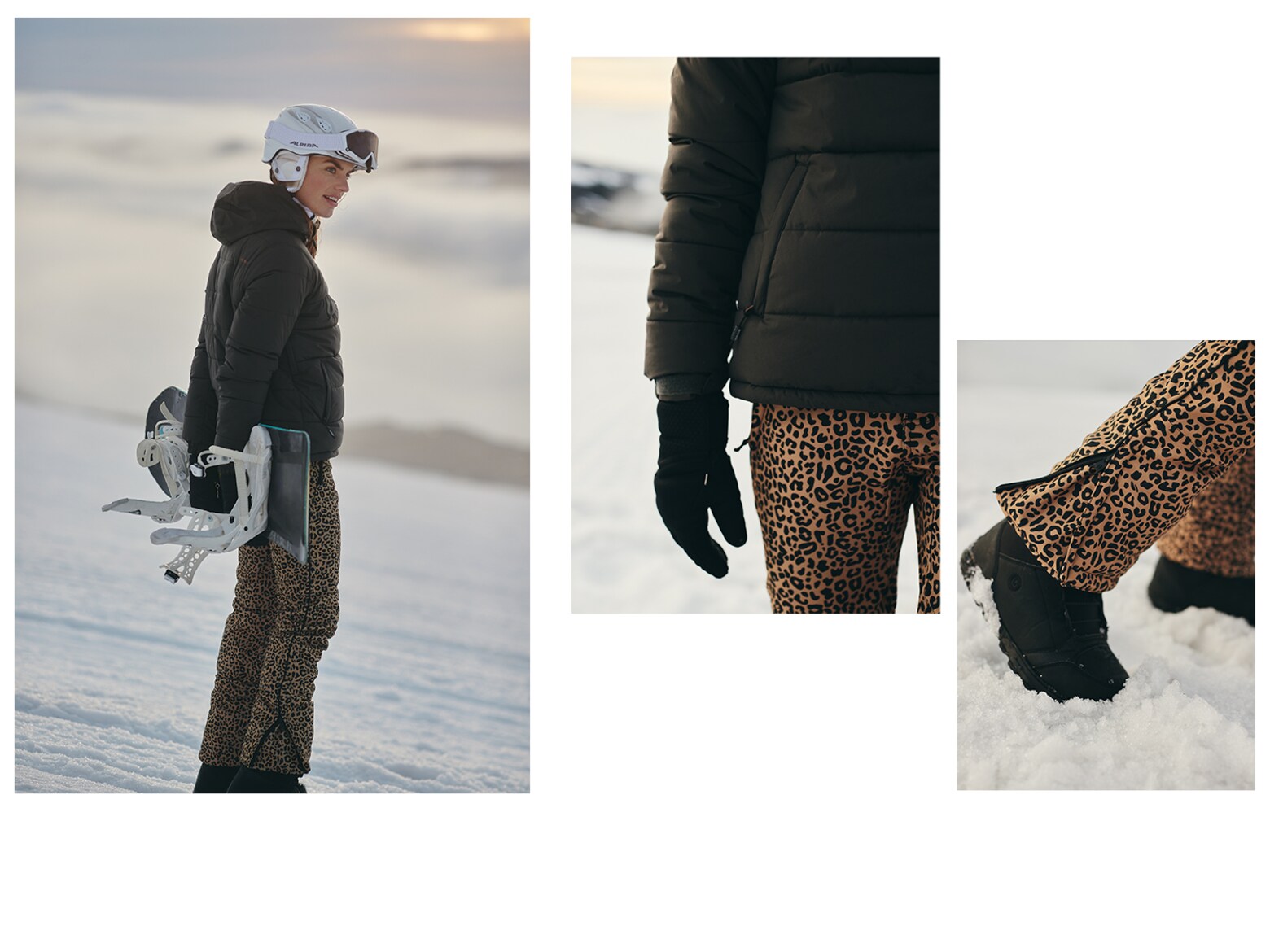 Outfit dalle molteplici fantasie Abbigliamento da snowboard alla moda