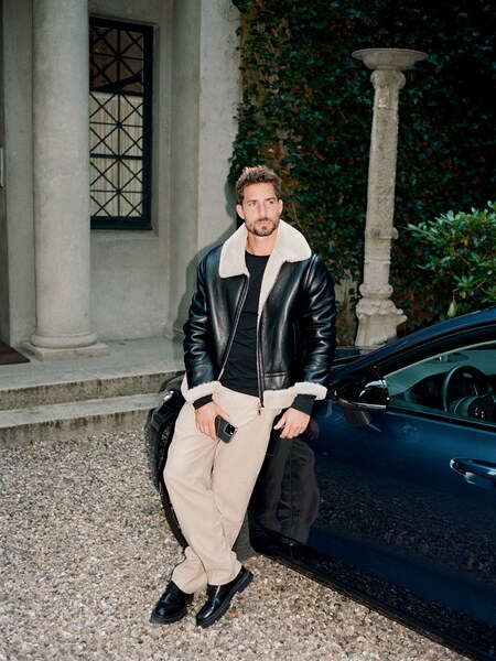 Kevin Trapp - Black Leather Jacket Look