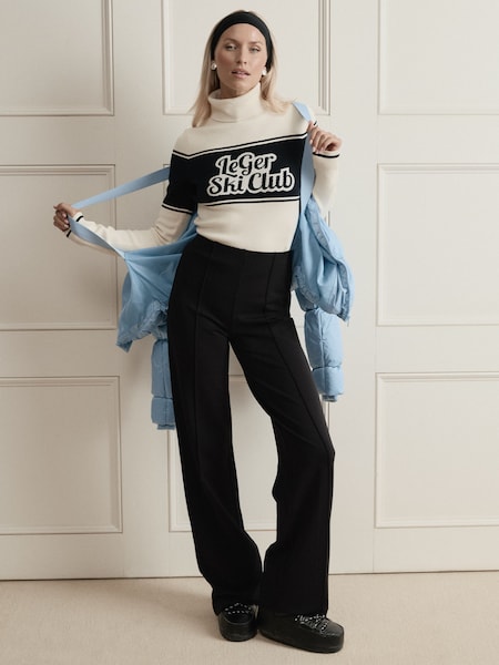 Lena Gercke - Turtleneck And Legging Snow Look