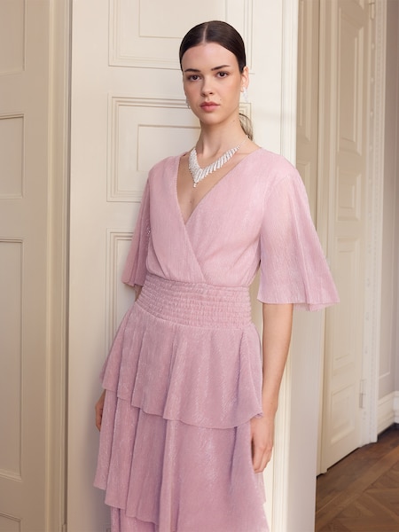 Lucinda S. - Pink Ruffled Plissé Dress Look