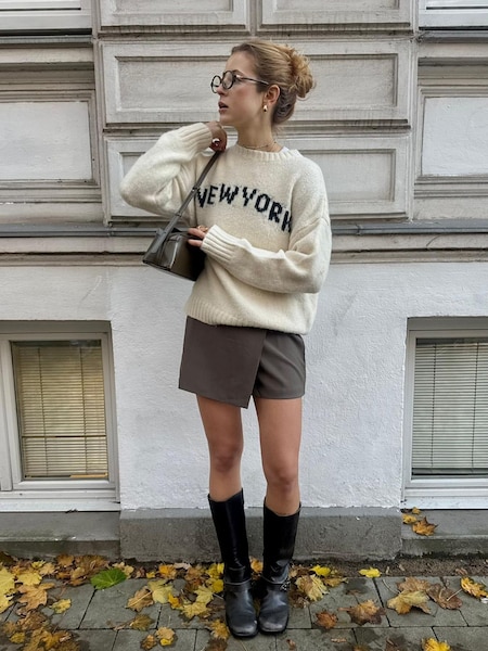 Ella - Olive Skirt And JacketLook