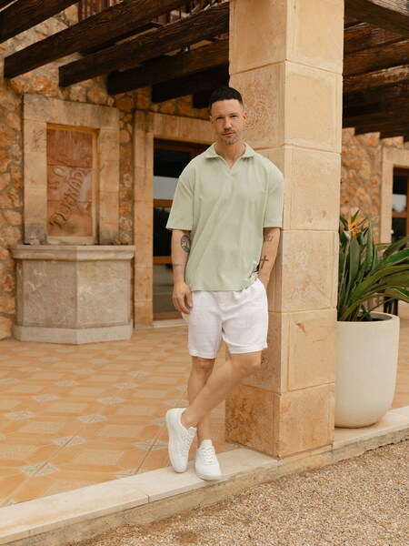 Daniel Fuchs - Pastel Green Polo Shirt Look