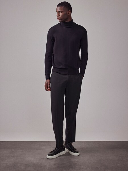 Michael - Classy Black Turtleneck Look by DAN FOX APPAREL