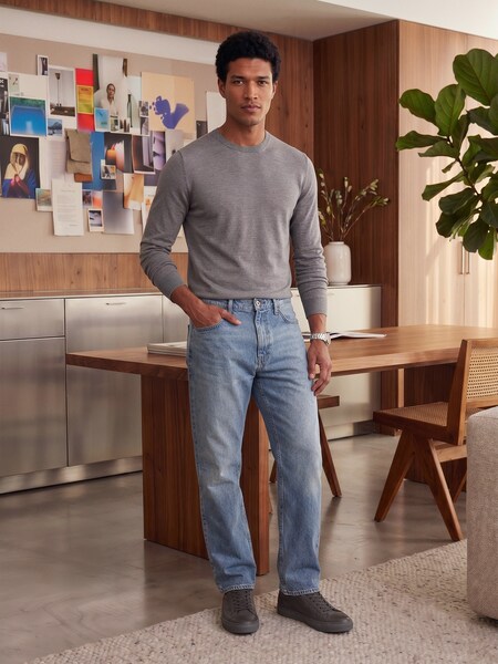 The AY Style Edit - Grey Sweater & Jeans Office Look