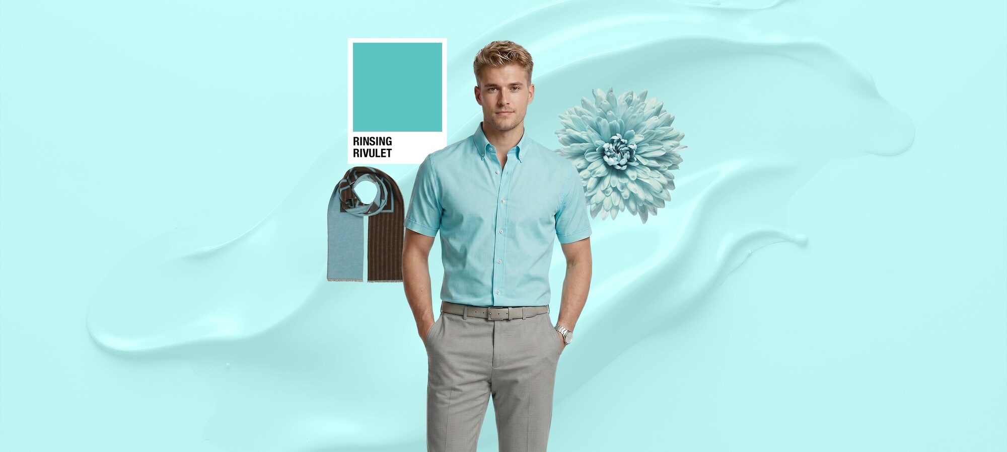 Atmospheric color palette Trend Color: Rinsing Rivulet