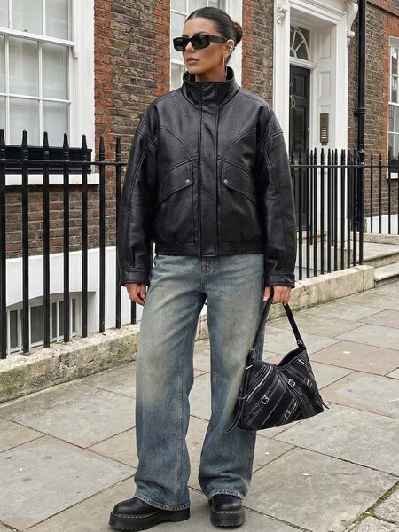 Vanessa - Leather Jacket Look