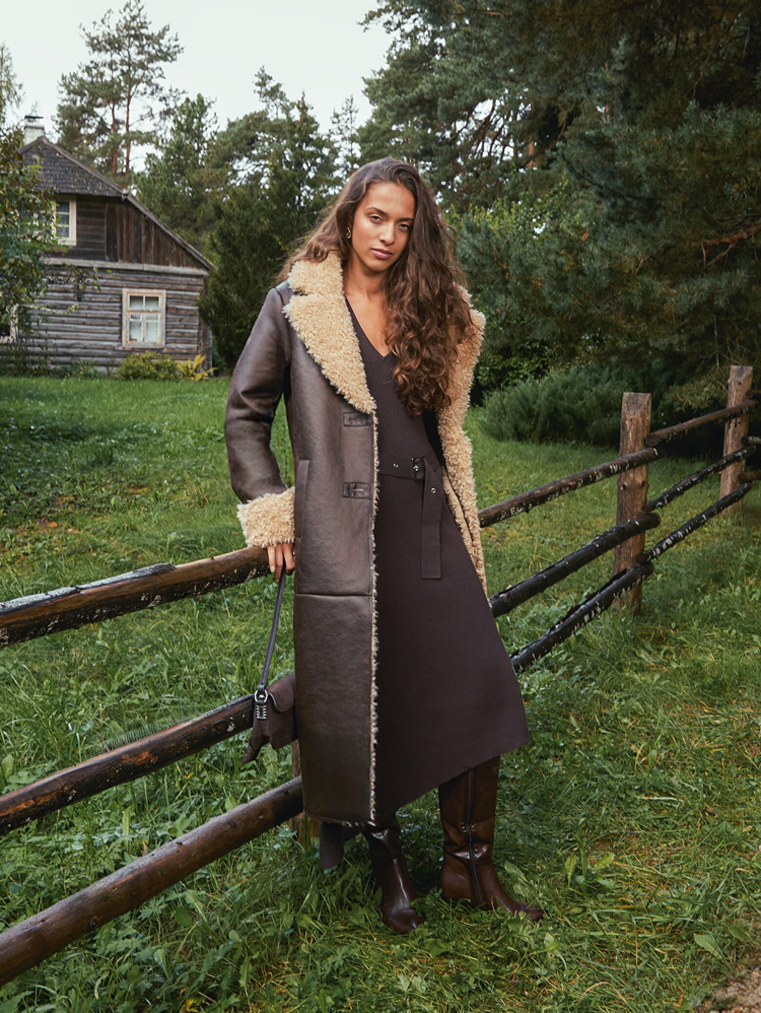 Laiqah - Leather Winter Coat Look