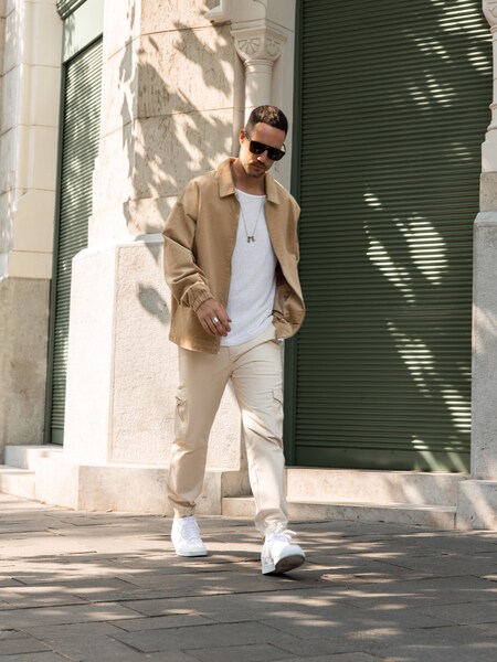 Daniel Fuchs - Casual Beige & White Look by DAN FOX APPAREL