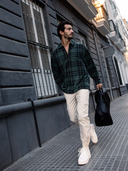 Tiago - Fir Plaid Shacket Look by DAN FOX APPAREL