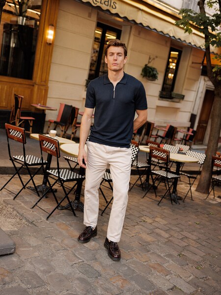 Vincent - Blue Polo Shirt Look