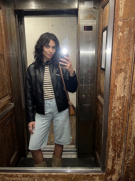 Fiona - Leather Jacket Look