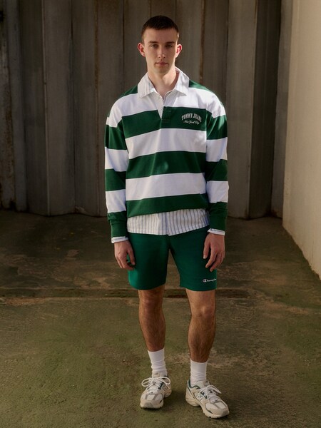 Jaume - Green Striped Sporty Look