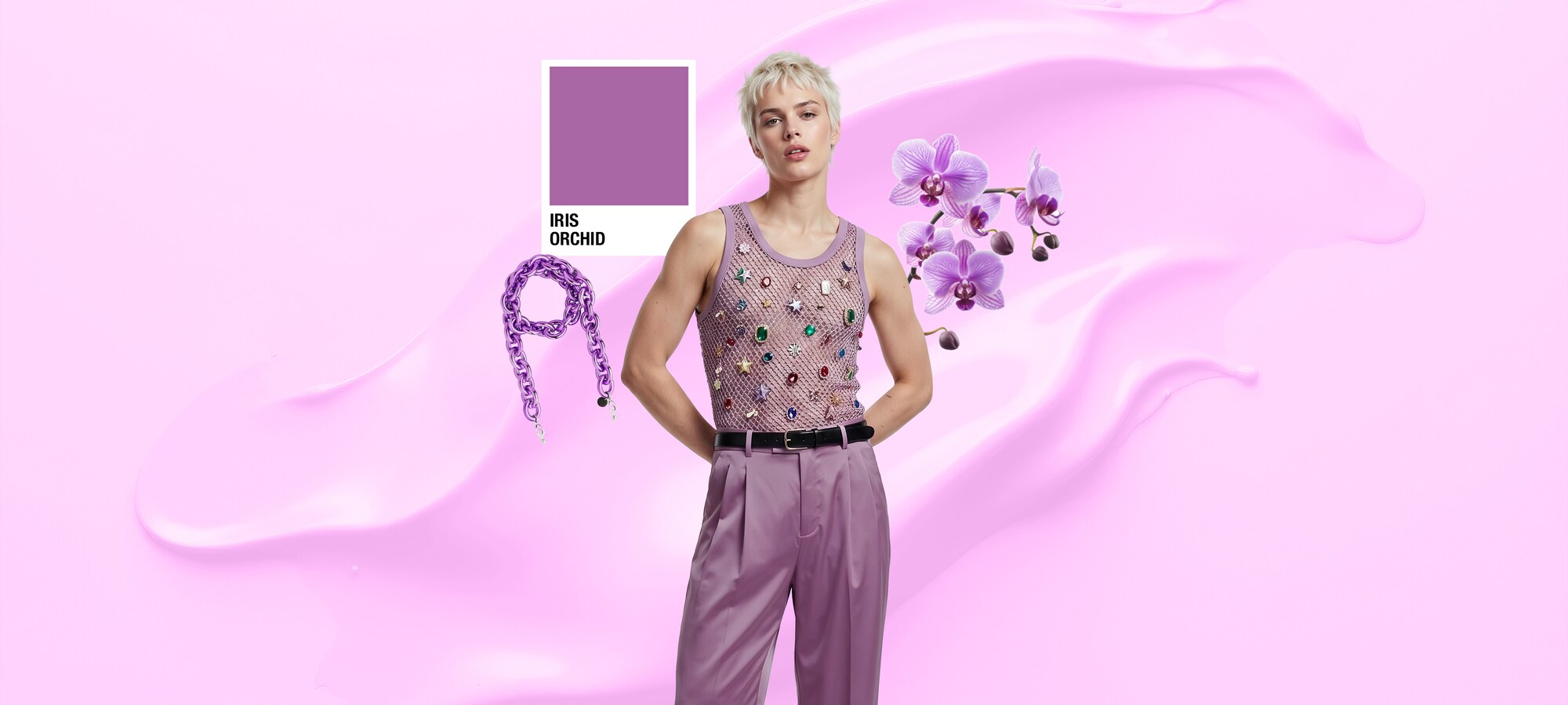 Tropic Tonalities color palette Trend Color: Iris Orchid