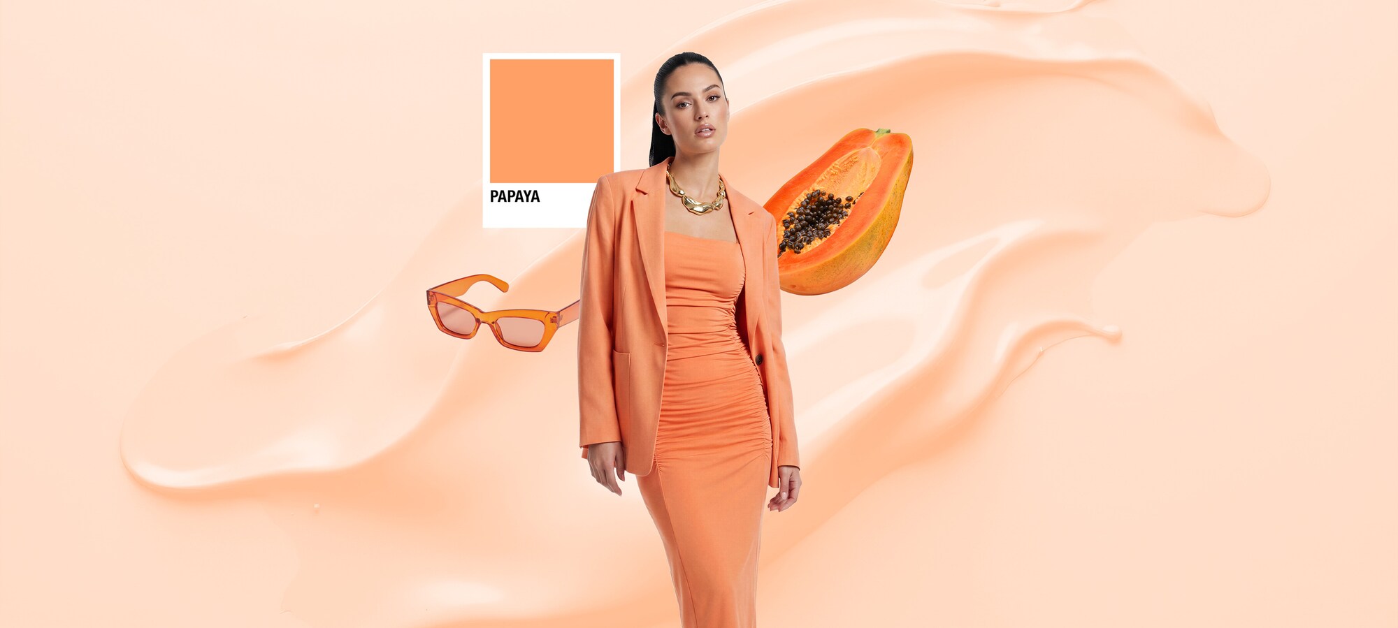 Take a Break color palette Trend Color: Papaya