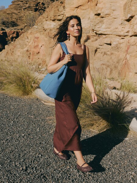 Chryssanthi - Bohemian Brown Maxi Dress Look