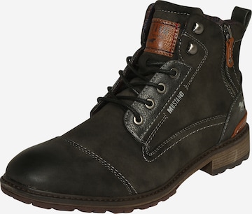 MUSTANG Lace-Up Boots in Grey: front