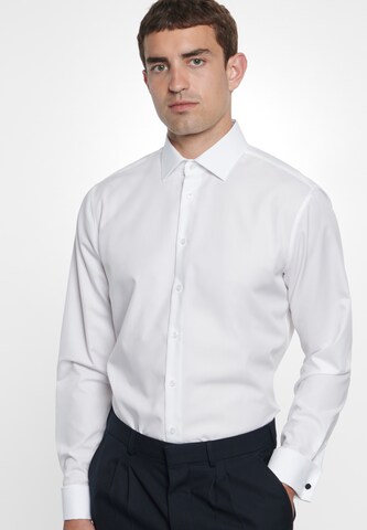 SEIDENSTICKER Slim fit Business Shirt in White: front