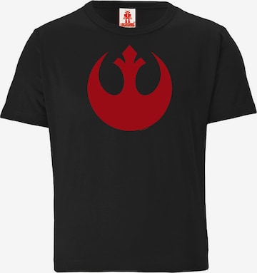LOGOSHIRT Shirt 'Star Wars Rebel Alliance' in Black: front