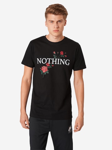 Mister Tee Тениска 'Nothing Rose' в черно: отпред