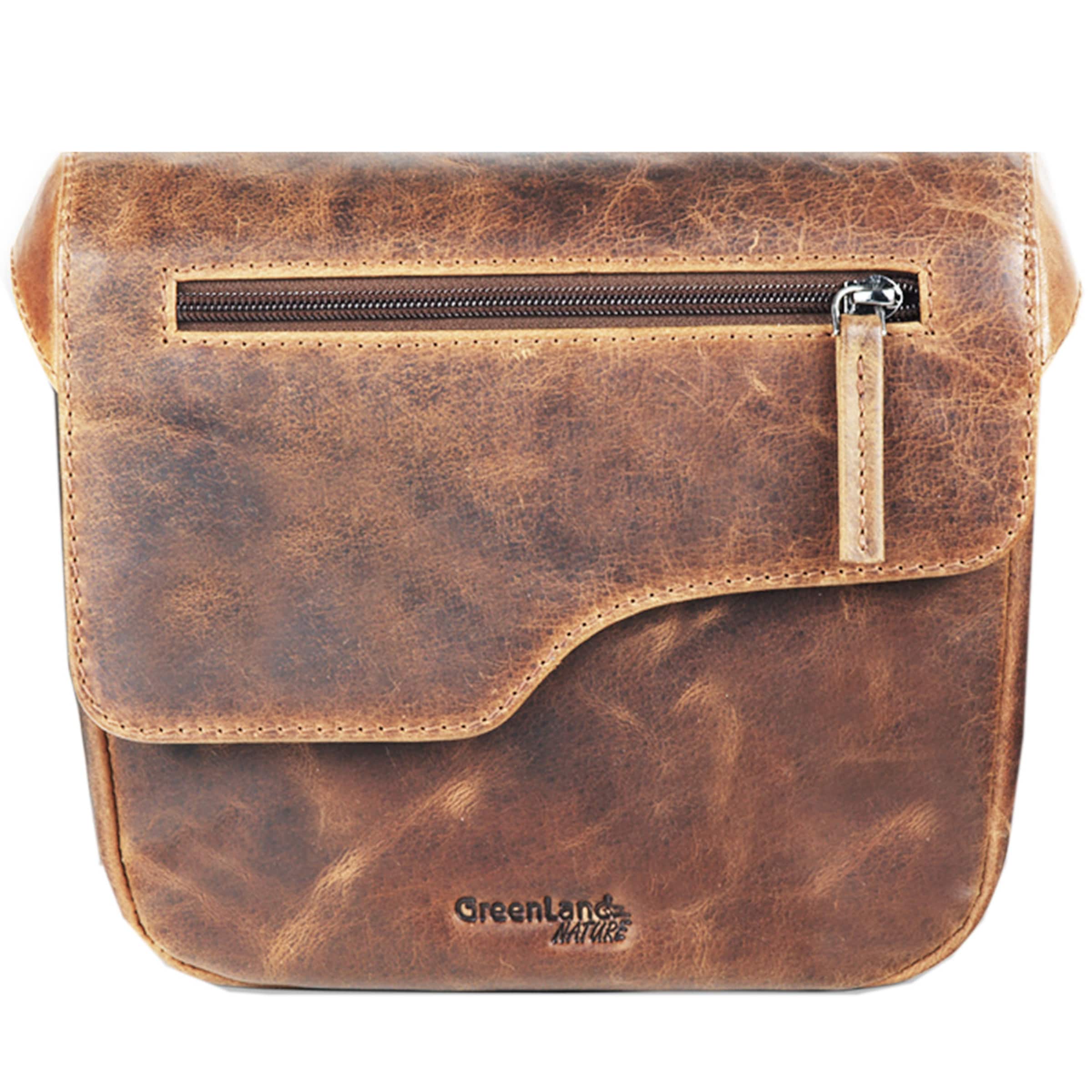 Greenland Nature Crossbody bag in Brown: front