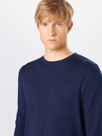 SELECTED HOMME Regularny krój Sweter 'Berg' w kolorze niebieski