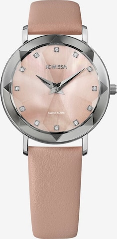 JOWISSA Analoog horloge 'Facet' in Roze: voorkant