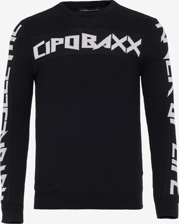 CIPO & BAXX Sweater 'River of Life' in Black: front