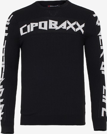 CIPO & BAXX Pullover 'River of Life' in Schwarz: predná strana