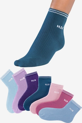 H.I.S Socks in Blue: front