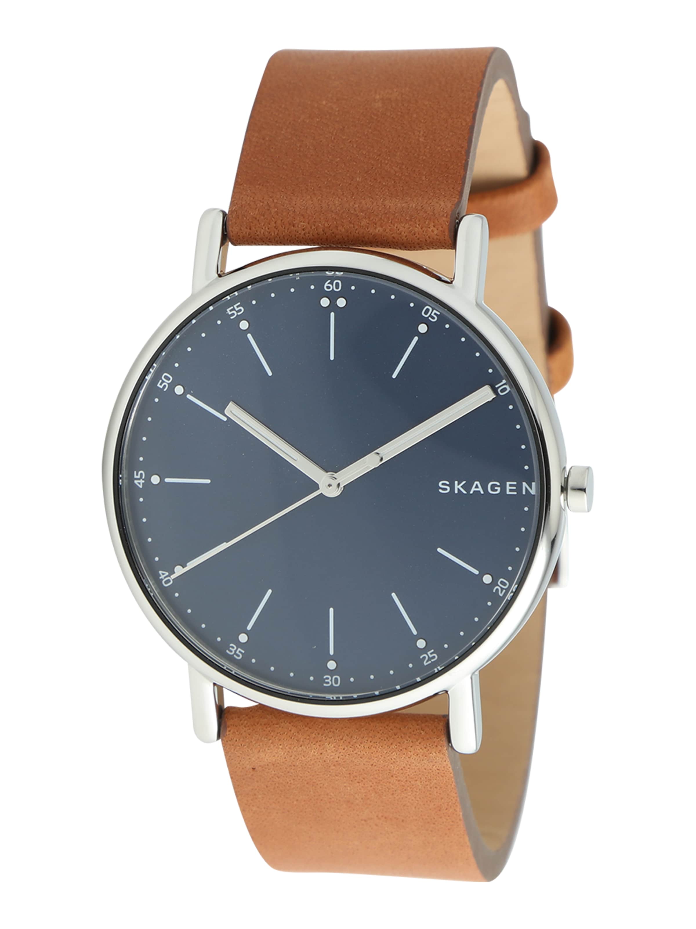 SKAGEN Uhr 'SIGNATUR' in Braun: Vorderseite