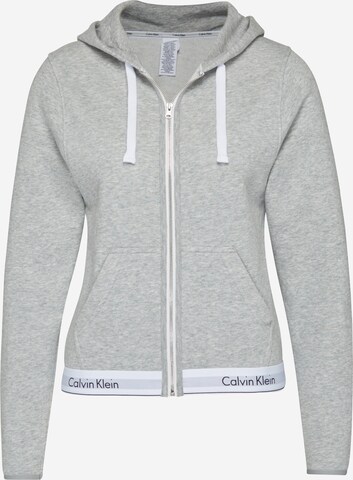 Calvin Klein Underwear Regular Zip-Up Hoodie in Grey: front