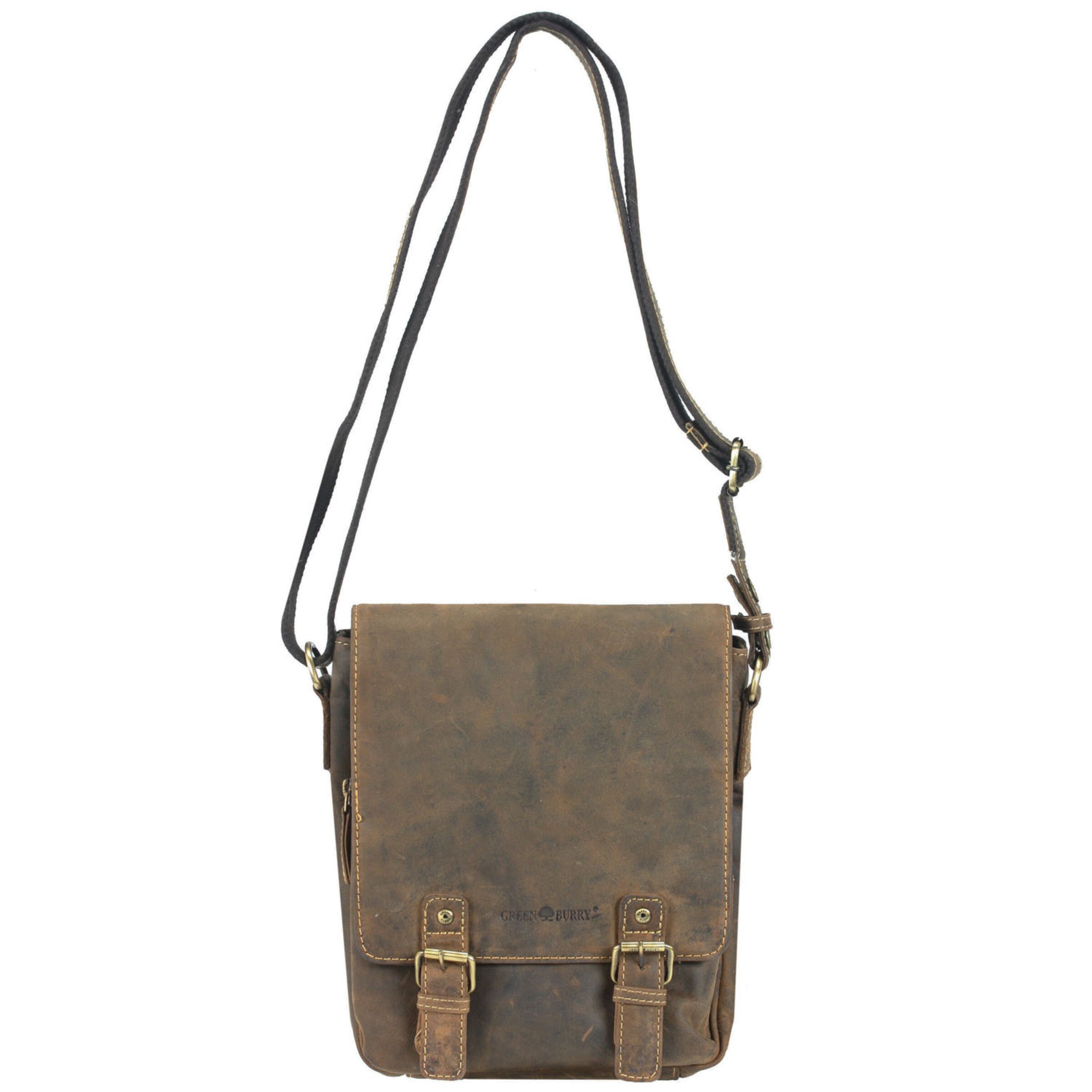 Sac à bandoulière GREENBURRY en marron : devant