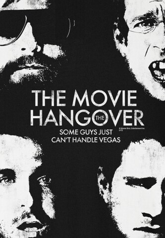 LOGOSHIRT Shirt 'Hangover - Some Guys' in Zwart