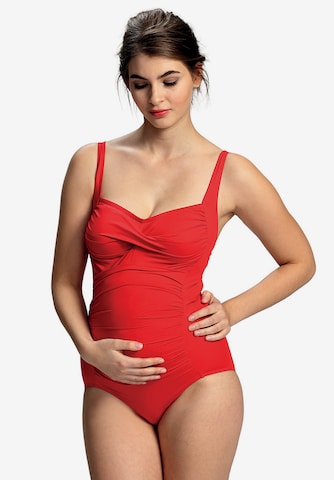 petit amour Bustier Badeanzug 'Ada' in Rot: predná strana