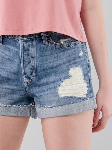Regular Jean 'MOM MED SHRED' HOLLISTER en bleu