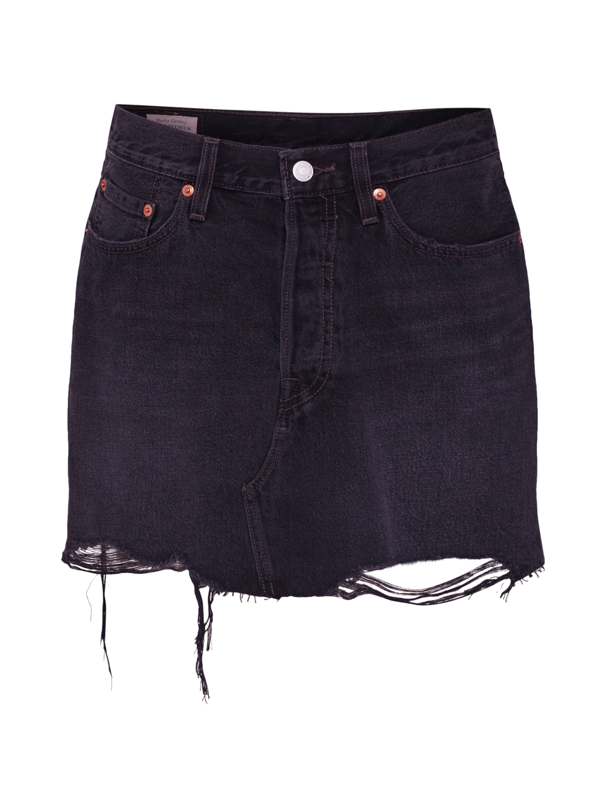 LEVI'S ® Sukně 'Deconstructed Skirt' – černá: přední strana