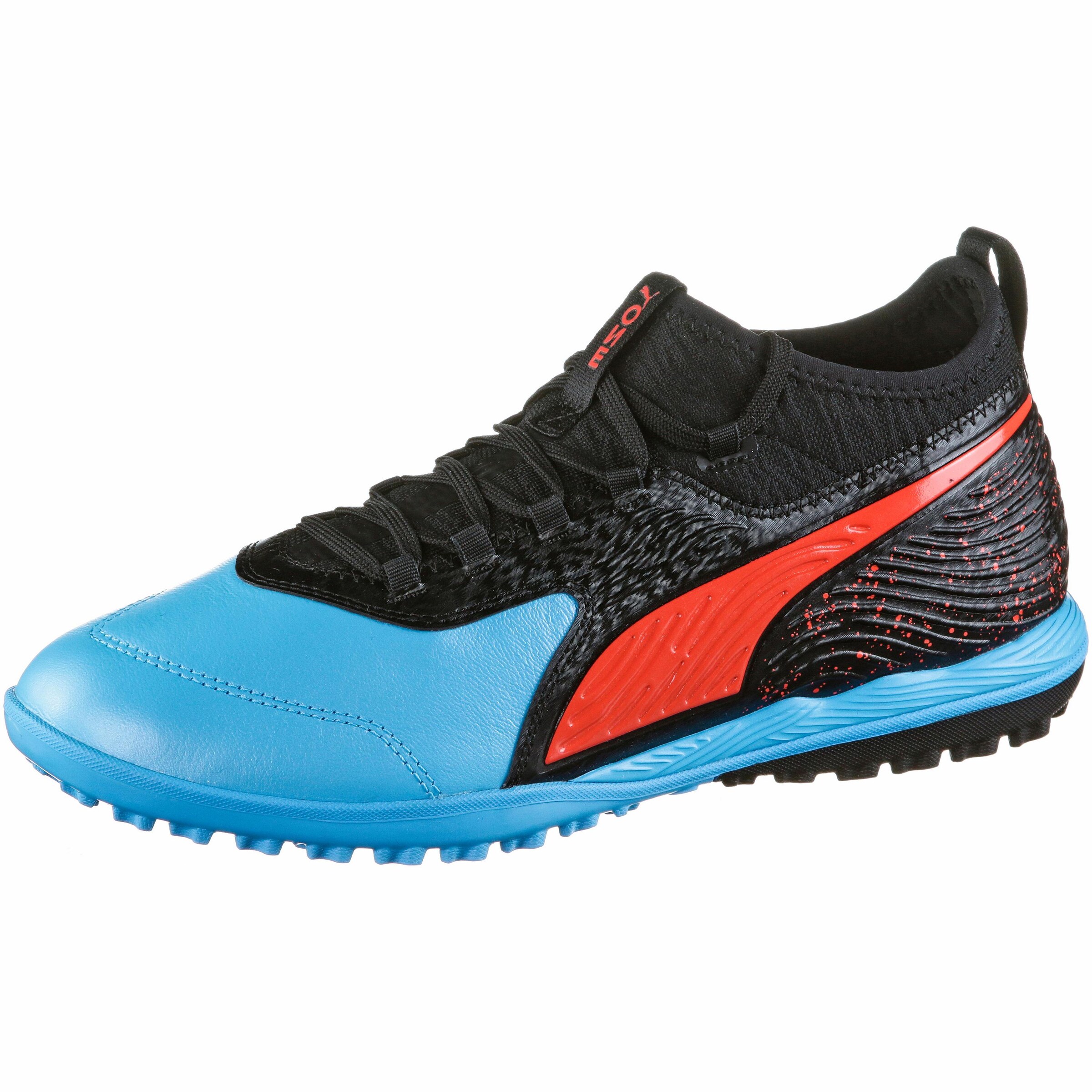 PUMA - Voetbalschoen 'One 19.3 Tt' in de kleur Neonblauw