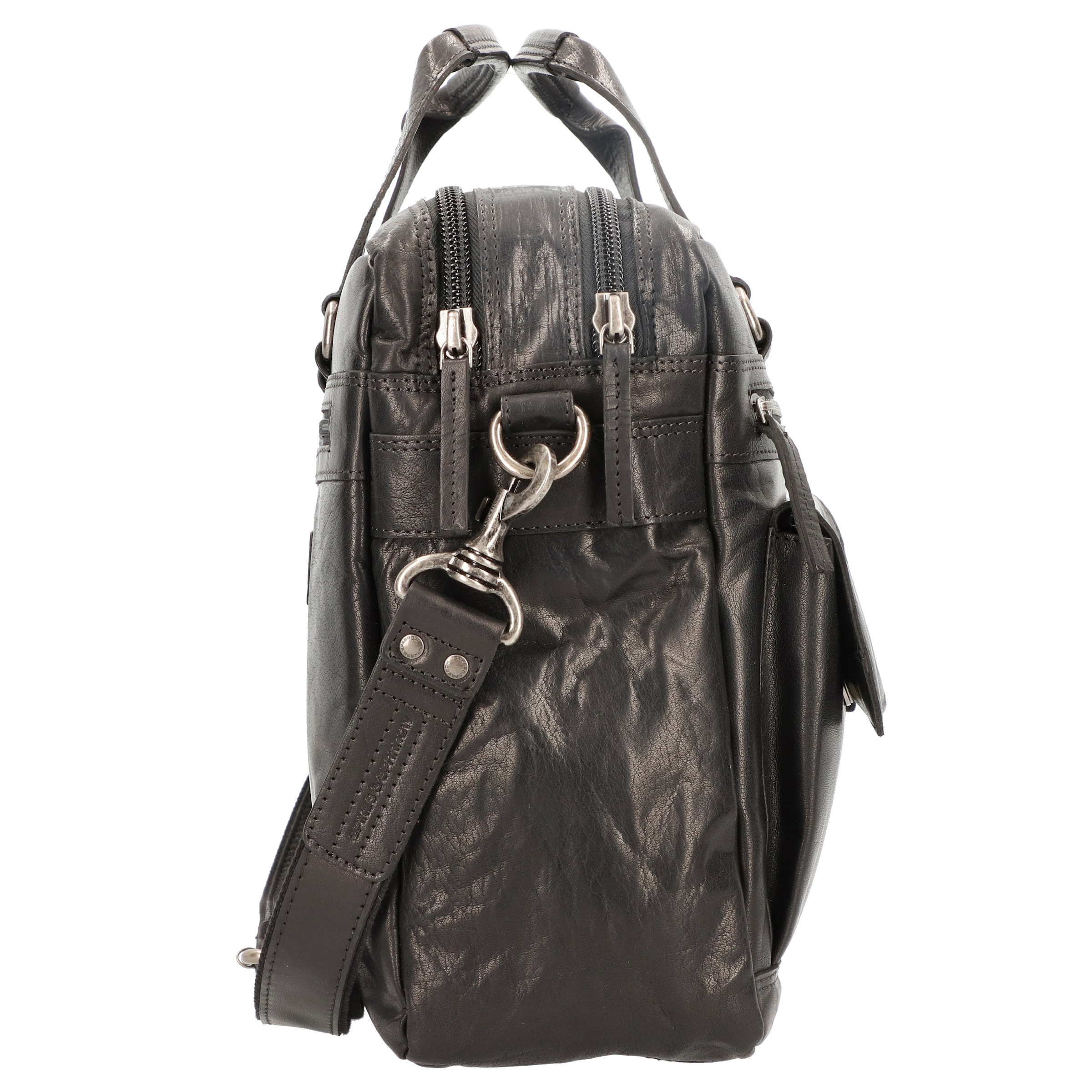 Spikes & Sparrow Aktentasche in Schwarz