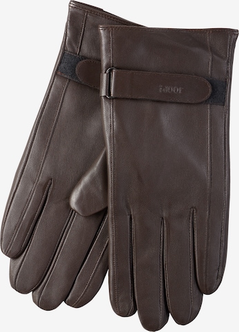 JOOP! Full Finger Gloves in Brown: front