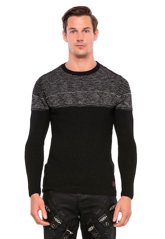 CIPO & BAXX Sweater in Black: front