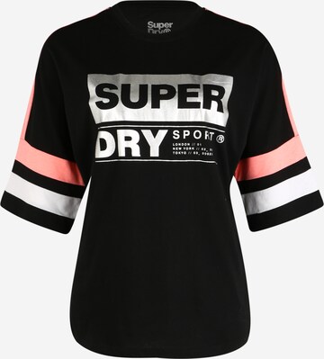 Superdry Funkcionalna majica 'STREET' | črna barva: sprednja stran